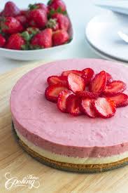 No Bake White Chocolate Strawberry Mousse Cake Recipe Strawberry Mousse Cake Desserts Cake Recipes