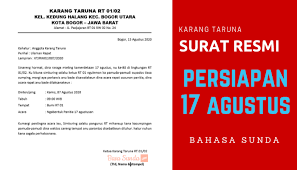 Apabila bahasa yang dipakai pada suatu surat memakai bahasa. 3 Contoh Surat Resmi Bahasa Sunda Karang Taruna Persiapan 17 Agustus