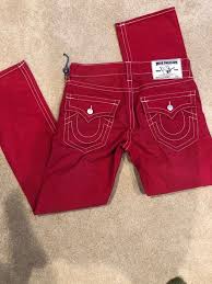 Black And Red True Religion Jeans Pin On Jeans