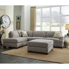 Small reversible sectional with matching ottoman, perfect for a small apartment or tiny house. Bainbridge Sinclair Fabric Sectional With Ottoman My Online Store Dba Expo Int L