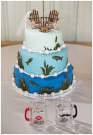 Fish Themed Wedding Cake Sandy Huff Floyd Wedding Cake Awesome Wedding Cake Wedding Cake Fishing Theme Fishing Wedding Cakes Fishing Themed Wedding