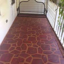 Painted Concrete Porch With A Stone Stencil Painted Concrete Porch Porch Paint Painting Concrete