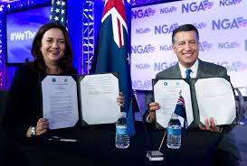 Check out the temporary grandstands being installed at townsville's queensland country bank stadium ahead of wednesday night's state of origin game. Australia Queensland Premier Annastacia Palaszczuk And National Governors Association Nga Chair Gov Brian Sandoval Of Nevada Show A Sister State Agreement Between Nevada And Queensland During Las Vegas Review Journal