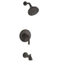 Kohler Worth 1 Handle 3 Spray Tub And Shower Faucet In Oil Rubbed Bronze Valve Included R76258 4g 2bz Tub Shower Faucets Shower Faucet Shower Tub