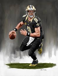 11 X 14 Drew Brees New Orleans Saints Limited Edition Giclee