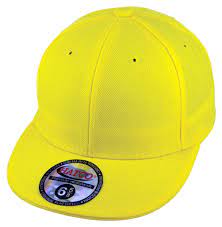 Blank Flat Fitted Cap Kids Yellow Fitted Caps Pro Fitness Kids Blanks