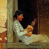 Violeiro na Janela (Study) - Almeida Junior, Painting, São… — PICRYL - Public Domain Media Search Engine