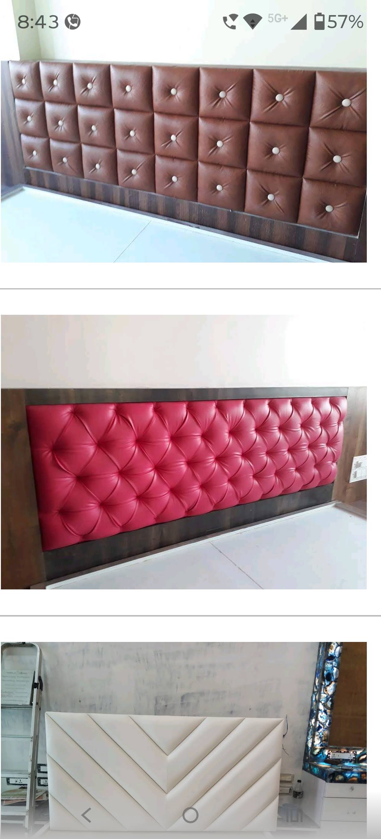Luxury Diamond Tufted Headboard with Geometric Wall Cushio product image