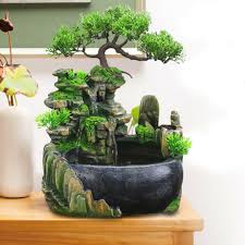 Zimmerbrunnen tischbrunnen brunnen diy selber bauen. 220v Mini Wasserbrunnen Garten Gartenbrunnen Kaufland De
