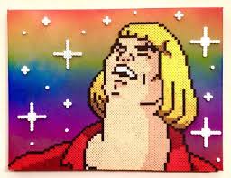 He Man Sings Pixel Pattern Cross Stitch Perler Beads Pixel Art Pattern Pixel Art Pixel Pattern