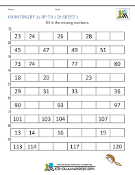 1st Grade Math Worksheets Counting By 1s 5s And 10s