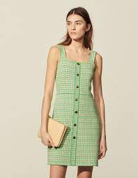 Check spelling or type a new query. Strappy Dress In Fancy Tweed Lastchance Fr Fselection Sandro Paris Com
