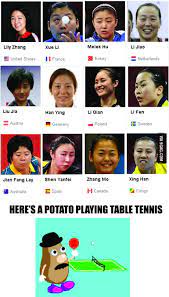 Le tennis de table est une activité de loisir, mais c'est également un sport olympique depuis 1988. Table Tennis At The Olympics Is All About Diversity 9gag