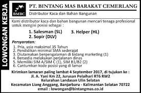 Lamar lowongan pekerjaan terbaru maret 2021 di jobs.id dalam bidang sales, marketing, administrasi, it, design, accounting, dll. Lowongan Kerja Banjarmasin Post