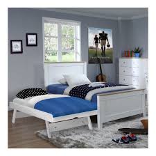 This allows you to slide the trundle bed out whenever you need it and slide it back in during the day. Jonah Two Tone Single Bed With Pop Up Trundle The Children S Furniture Company