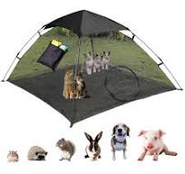 OUTINGPET Tente d'extérieur pop-up pour chat avec pare-soleil portable et  anti-UV (tentes de jeu pour chats et petits animaux) – Habitat extérieur :  ...