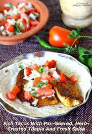 So that is just what i did! Fish Tacos With Pan Seared Herb Crusted Tilapia And Fresh Salsa