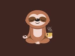 yoga sloth coffee by louis d