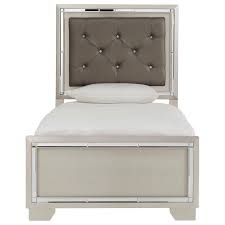 Usually ships within 6 to 10 days. Signature Design By Ashley Lonnix B410 53 52 83 Glam Upholstered Twin Bed With Tufted Headboard Lapeer Furniture Mattress Center Upholstered Beds