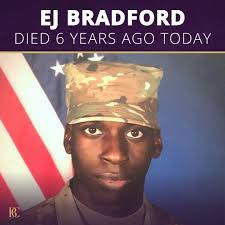 Six years ago today, EJ Bradford was tragically shot three times from  behind by a Hoover, AL police officer while innocently fleeing an active  shooter. EJ was a proud veteran and an