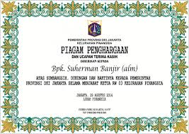 Karena sudah dijelaskan di atas bahwa ini sebentuk apresiasi atau paling tidak penghargaan atas segala yang telah dilakukan. 20 Piagam Ucapan Terima