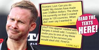 Lord Of The Jerks: Dominic Monaghan Sent Vile And Lurid Texts To ...