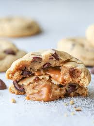 Caramel Stuffed Chocolate Chip Cookies Completely Delicious