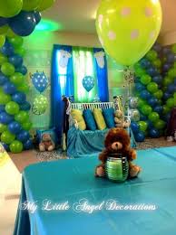 Bears And Dots Baby Shower Party Ideas Photo 5 Of 6 Baby Shower Fun Blue Baby Shower Baby Shower