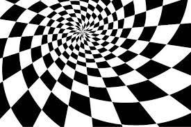 Black And White Illusion Pattern Abstract Black And White Geometric Pattern With Squares Checkered Optical Psychedelic Illusion Spiral Tunn Psychedelic Pattern Stock Images Free Shutterstock