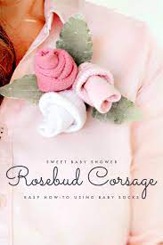 Baby Sock Corsage Grateful Prayer Thankful Heart