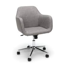Upholstered Adjustable Home Office Chair With Wheels Gray Ofm Home Office Chairs Upholstered Desk Chair Office Desk Chair