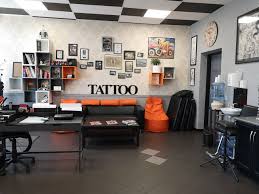 This is the color rack. Collective Art Tattoo Studio