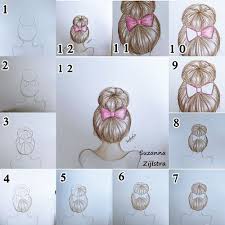 How To Draw A Bun How To Draw Hair Drawings Art Drawings