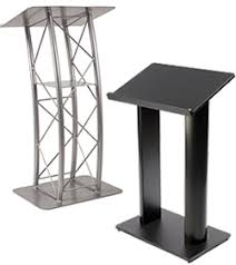 Podium for floor with pedestal design aluminum black. Podiums For Sale Wood Acrylic Metal Truss Lectern Furniture
