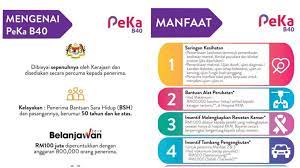 Peka b40 merupakan inisiatif kerajaan bagi membantu golongan 40% berpendapatan rendah di malaysia atau lebih dikenali sebagai golongan b40. 4 Manfaat Skim Peka B40 Untuk Ibu Ayah Kita Berumur 50 Tahun Ke Atas Jom Ambil Tahu