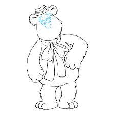 The muppets coloring pages fozzie bear with hat (image info: How To Draw Fozzie Bear From The Muppet Show Easy Drawing Guides