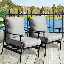 Amazon Com Patiofestival Outdoor Chair Bistro Cushioned Rocking Sofa Chairs Patio Furnit In 2020 Conversation Set Patio Modern Outdoor Furniture Pool Patio Furniture