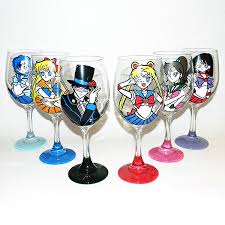 Saturday, june 5, 2021 st. Sailor Moon Wine Glass
