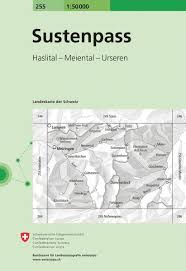 Sustenpass Topographische Karte 1 50 000 Swisstopo 255