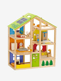¿el dormitorio real debe tener empapelado rosa? Casa De Munecas Amueblada Grande Hape Multicolor Hape