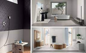 Not only does this modern bathroom from the glitter guide feature have a tall mirror that helps to extend the space, but the subtle, glossy subway tile is laid in a herringbone pattern, drawing your eye to the longest part of. Modern Bathroom Tile Ideas Marca Corona