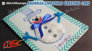 I send christmas cards to the family every year. How To Make Christmas Cards Diy Snowman Greeting Card Jk Arts 437 Youtube