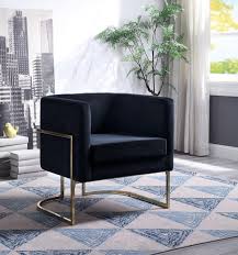 The pin tufted accent chair is elegance and sophistication with its classic and timeless design. Topline Home Furnishings Black Velvet Chair With Gold Frame Walmart Canada