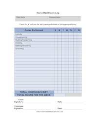 Printable Home Healthcare Log Home Health Aide Home Health Home Health Care