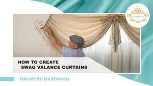 Create depth to the room. How To Create Swag Valance Curtains 222 Youtube