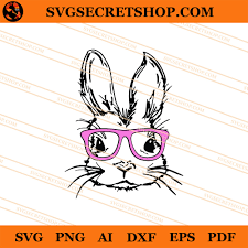 Download Easter Bunny With Glasses Svg Easter Bunny Svg