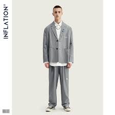 Suit pants should fit perfectly around your waist with no need for a belt to hold them up. Inflation Luxury Men Blazer Loose Fit Fashion Brand High Quality Streetwear Men Casual Suit Grey Color Ternomasculino Streetwear Suits Aliexpress