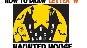 This is also a good way to naturally give. How To Draw A Cartoon Haunted House Step By Step In Silhouette With Bats From The Letter W Easy For Kids For Halloween How To Draw Step By Step Drawing Tutorials