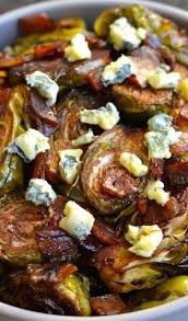 Balsamic Roasted Brussels Sprouts With Pancetta And Blue Cheese Blue Cheese Recipes Brussel Sprouts Sprout Recipes