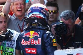 Winnaar Max Verstappen Red Bull Racing Viert In Parc Ferme Red Bull Racing Winnaar Formule 1